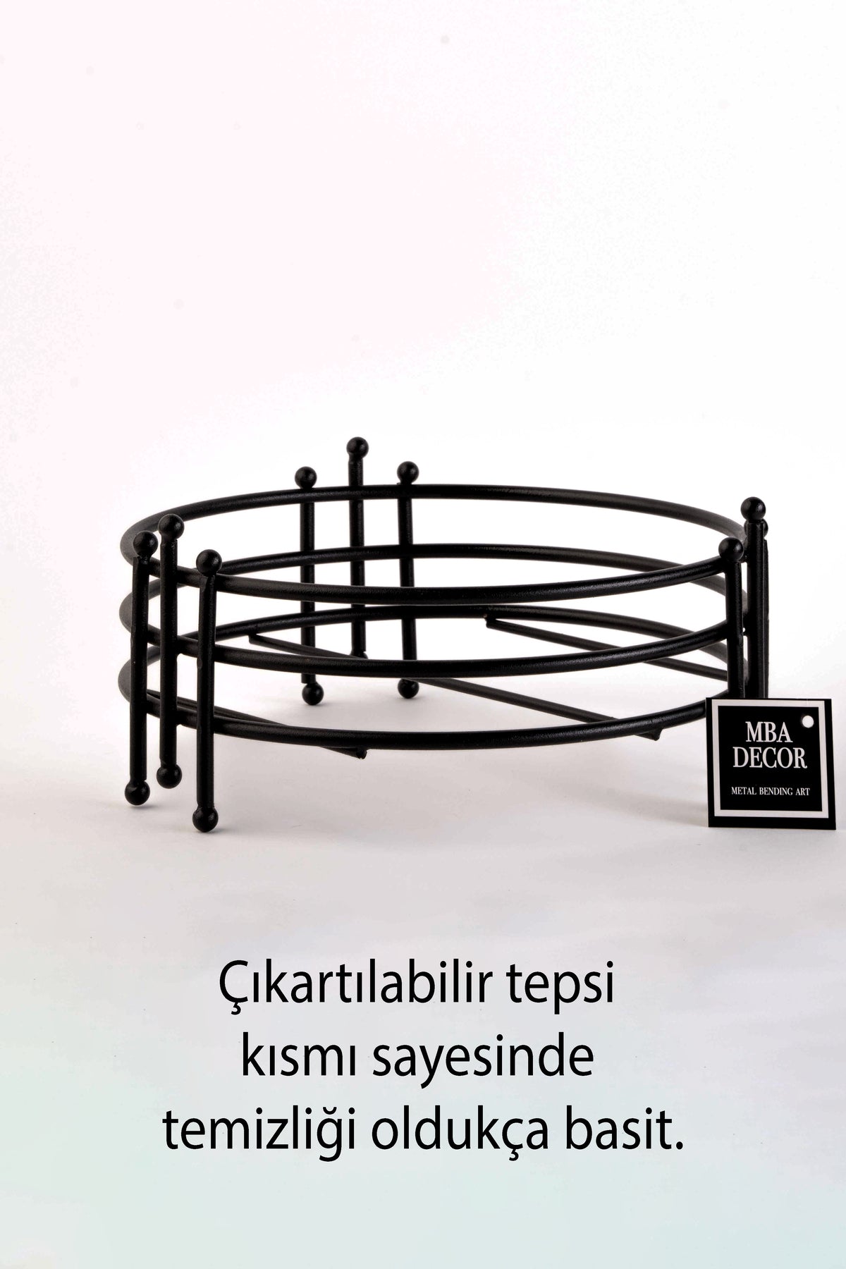 Servis Sunum Organizer Tepsisi Ikramlık Paslanmaz Siyah Sofra Lüks Mutfak Söz Nişan Tepsisi