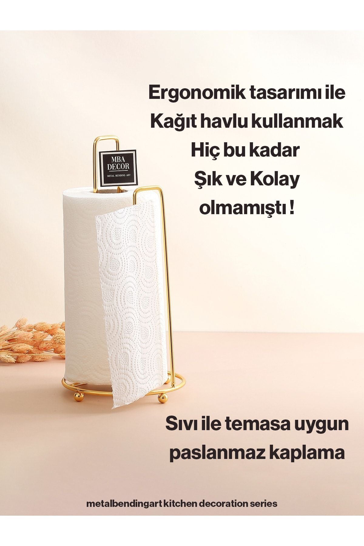 Gold Kağıt Havluluk Ergonomik Tasarım Modern Mutfak Sofra Aksesuarı Paslanmaz Kaplama Peçetelik