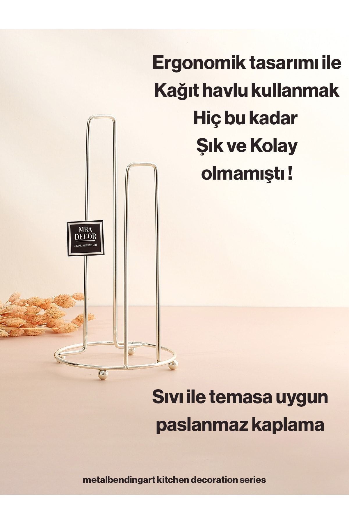 Gümüş Kağıt Havluluk Ergonomik Tasarım Modern Mutfak Sofra Aksesuarı Paslanmaz Kaplama Peçetelik