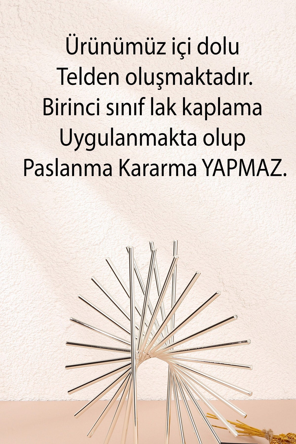 Xanthos Gümüş Modern Ev Dekorasyonu Paslanmaz Dolu Demir Dekoratif Obje Ofis Tasarımı 30 cm