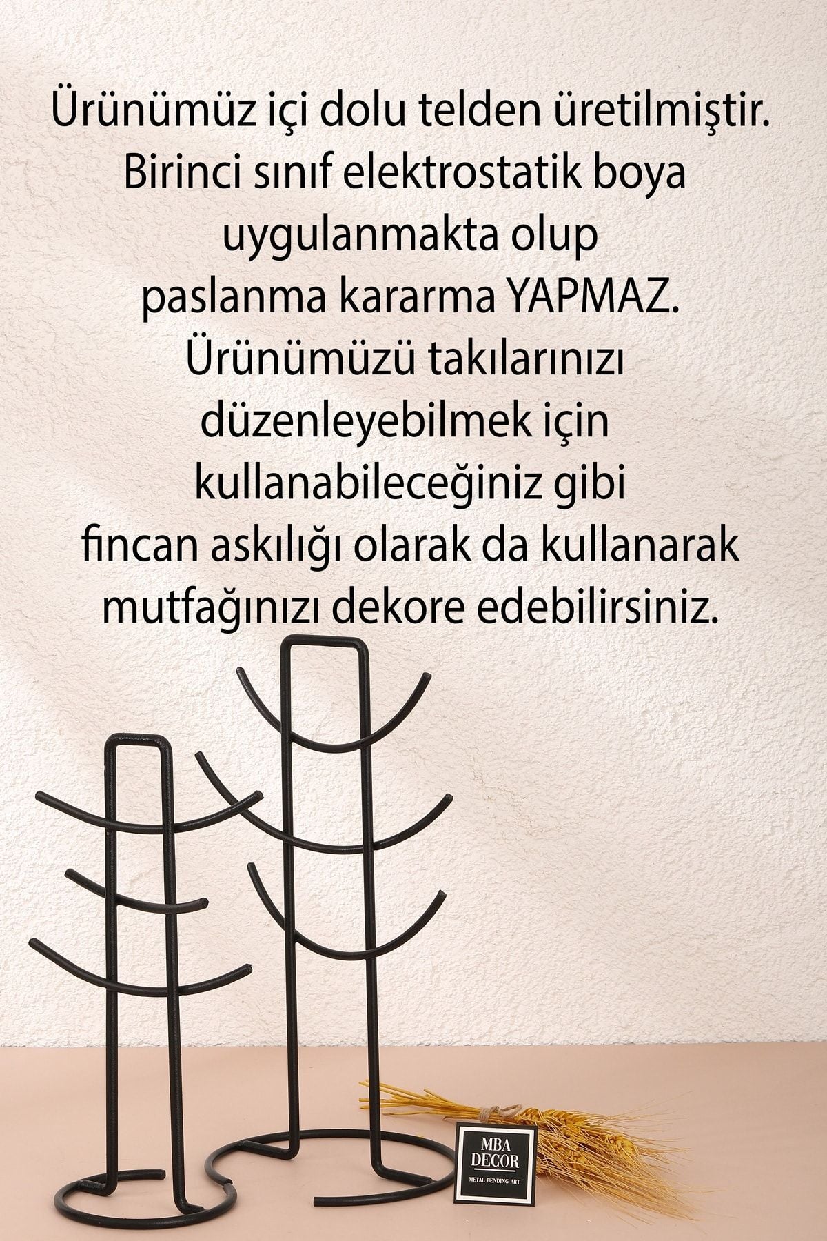 2 li ( ikili ) Siyah Takılık Çok Amaçlı Organizer Ev Dekorasyon Mutfak Düzenleme Takı Standı