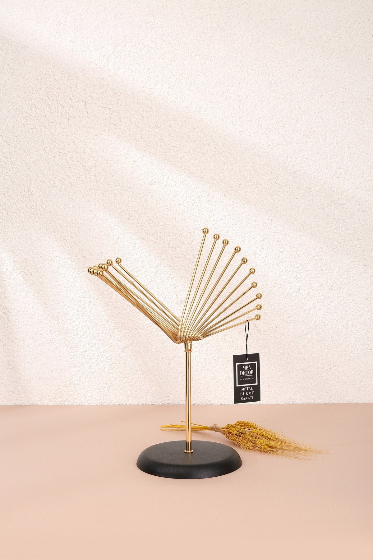 Kelebek Model Gold Dekoratif Obje Biblo Paslanmaz Salon Aksesuarları 40 cm Ev Ofis Dekorasyon