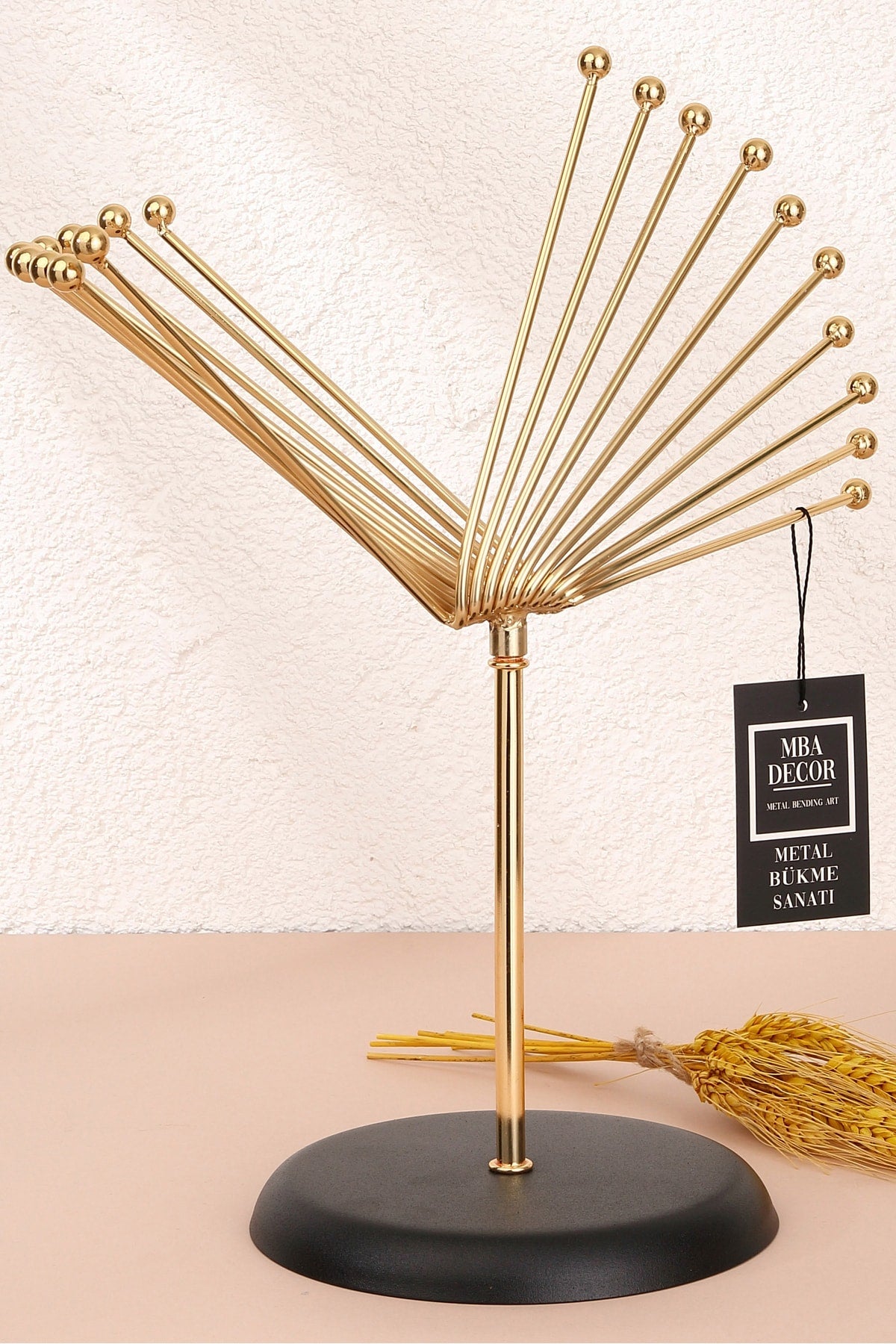 Kelebek Model Gold Dekoratif Obje Biblo Paslanmaz Salon Aksesuarları 40 cm Ev Ofis Dekorasyon