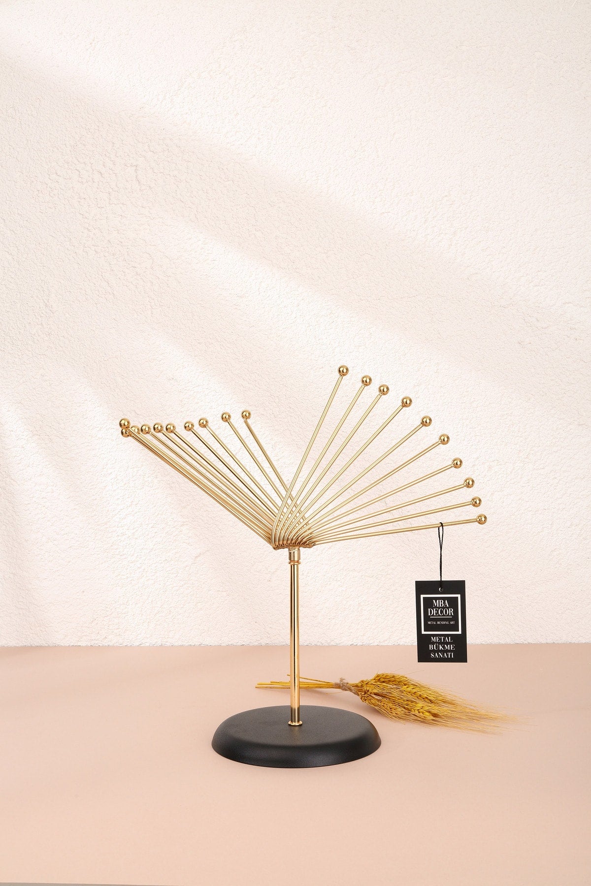 Kelebek Model Gold Dekoratif Obje Biblo Paslanmaz Salon Aksesuarları 40 cm Ev Ofis Dekorasyon