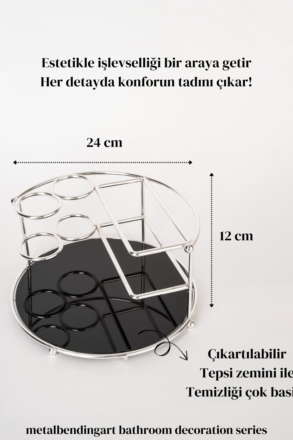 Makyaj Düzenleyici Organizer Banyo Organizer Düzenleyici Çok Amaçlı Takı Düzenleyici Gümüş Paslanmaz