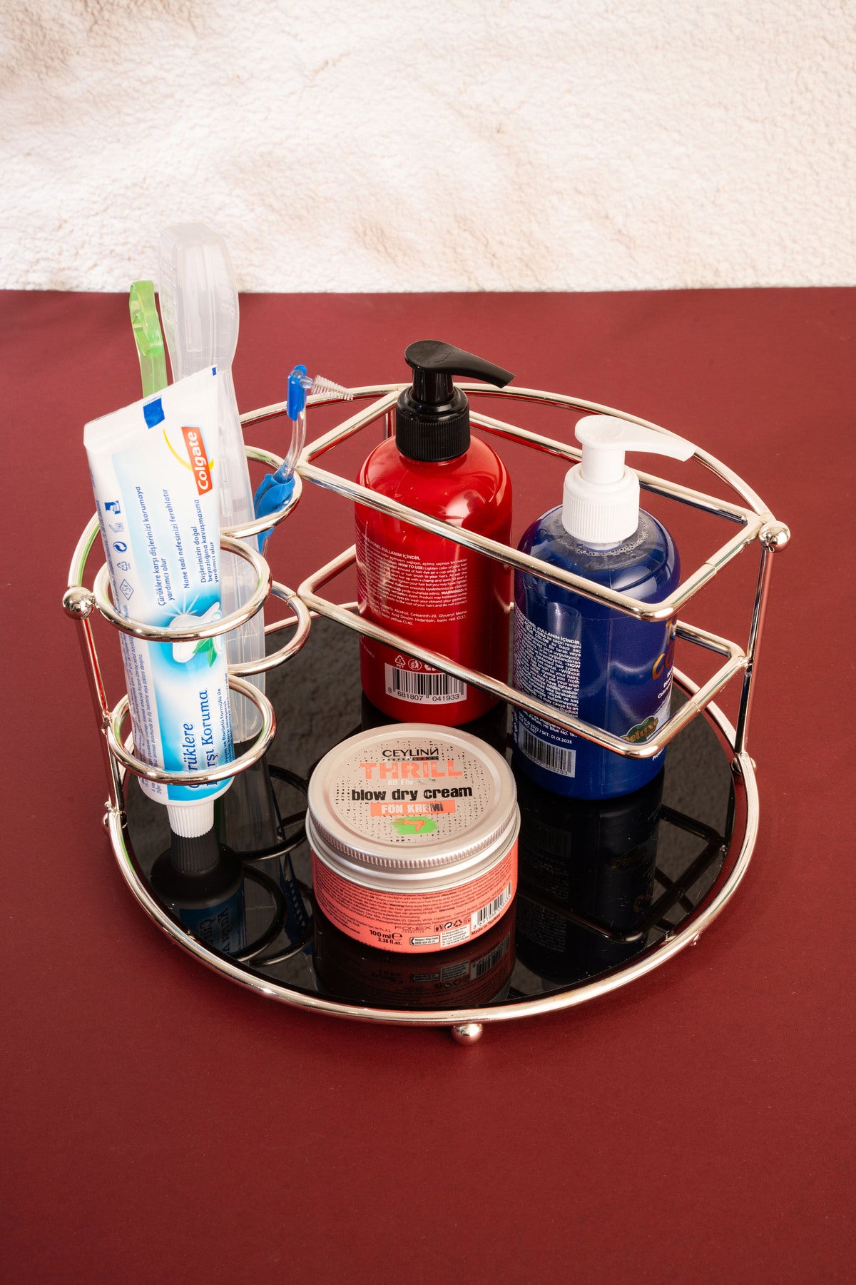 Makyaj Düzenleyici Organizer Banyo Organizer Düzenleyici Çok Amaçlı Takı Düzenleyici Gümüş Paslanmaz