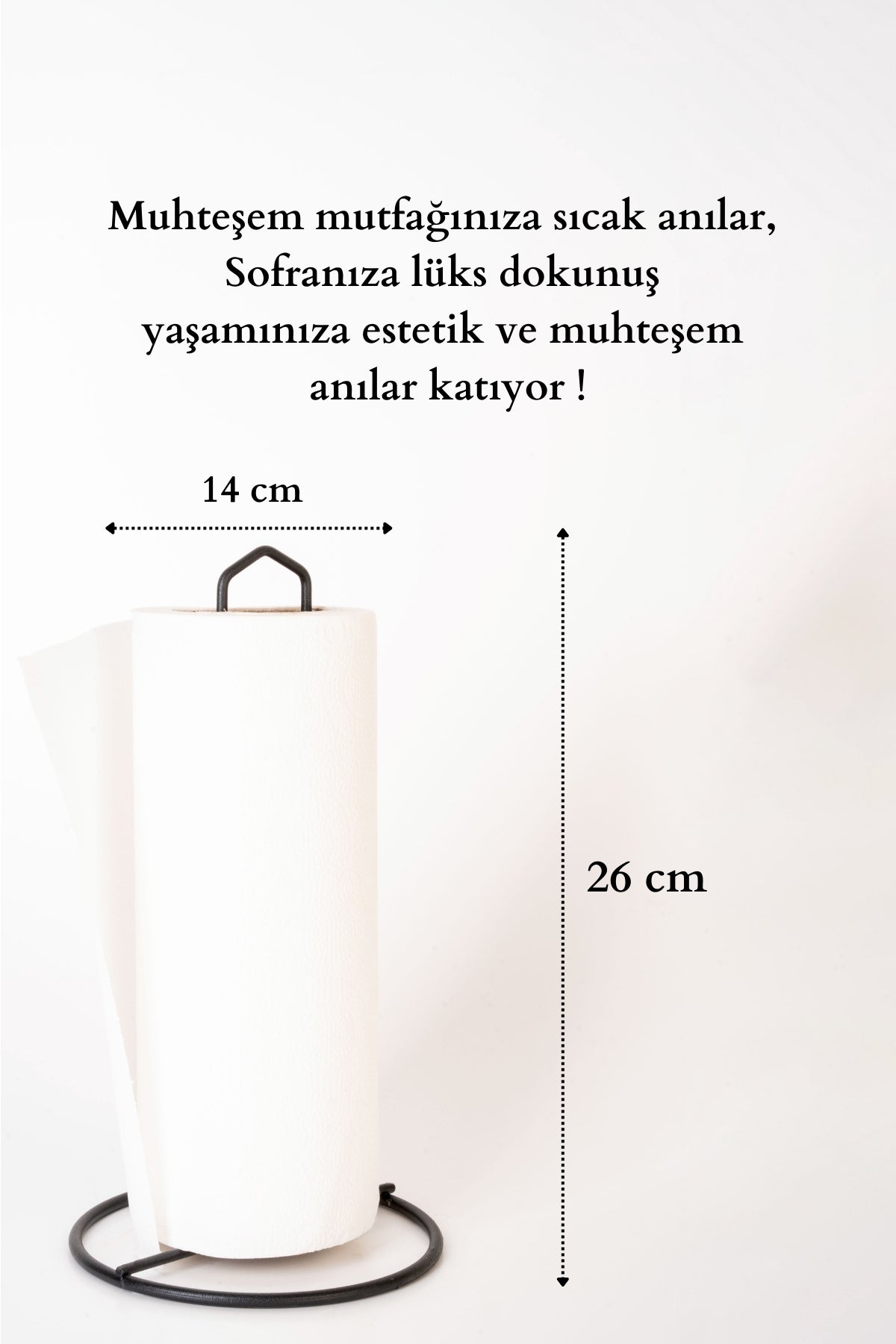 Siyah Tekli Kağıt Havluluk Ergonomik Tasarım Modern Mutfak Sofra Aksesuarı Kaplama Peçetelik