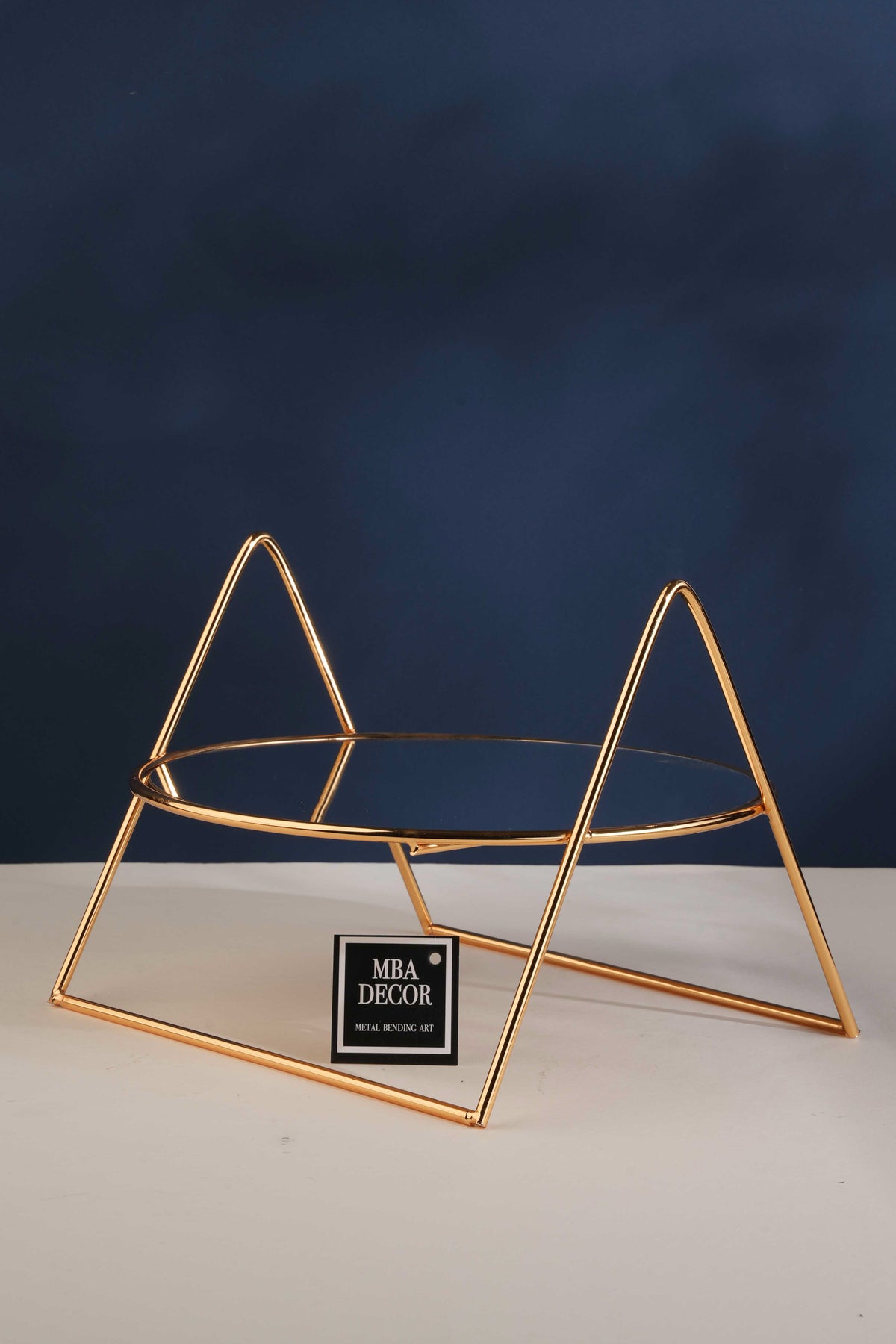 Gold Case Aynalı Kahve Yanı Sunumluk Hediyelik Dekorasyon Ikramlık Organizer Mdf Ahşap 26cm