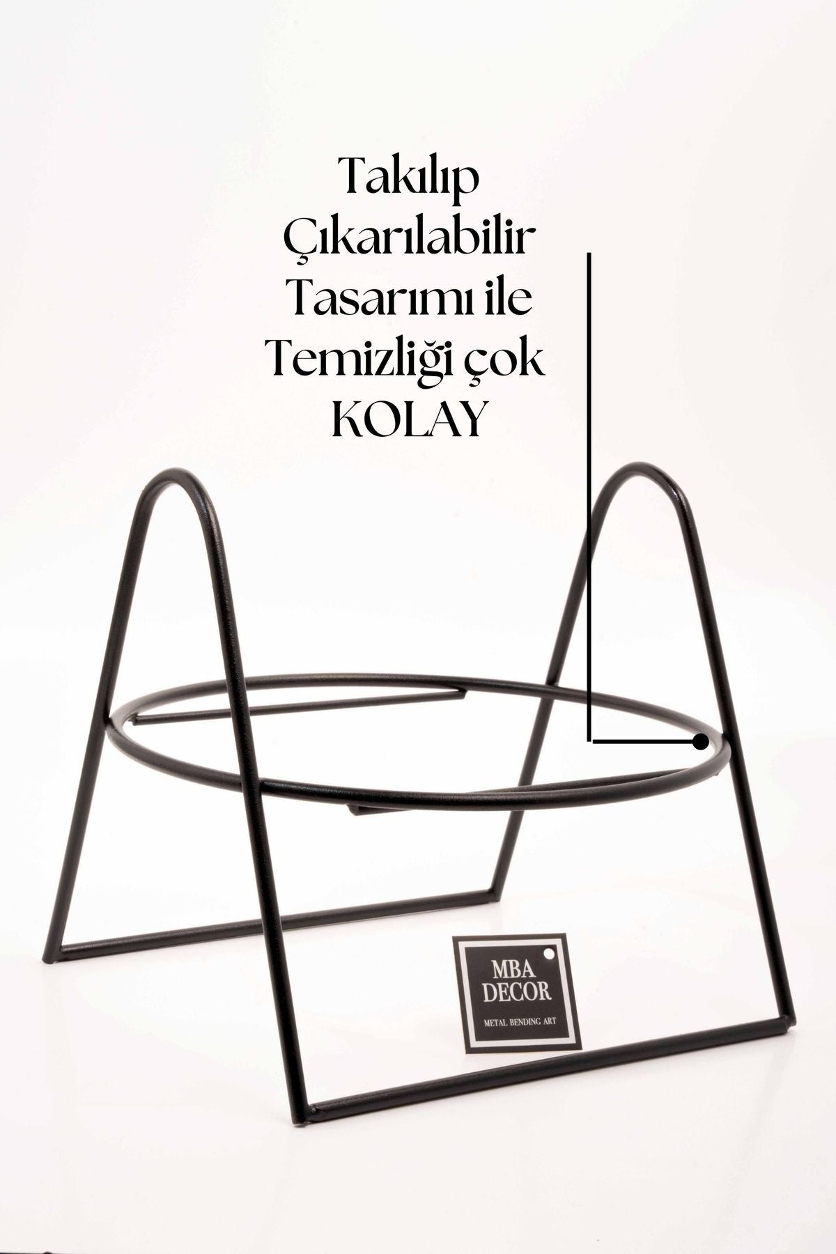 Siyah Case Aynalı Kahve Yanı Sunumluk Hediyelik Dekorasyon Ikramlık Organizer Mdf Ahşap 24cm