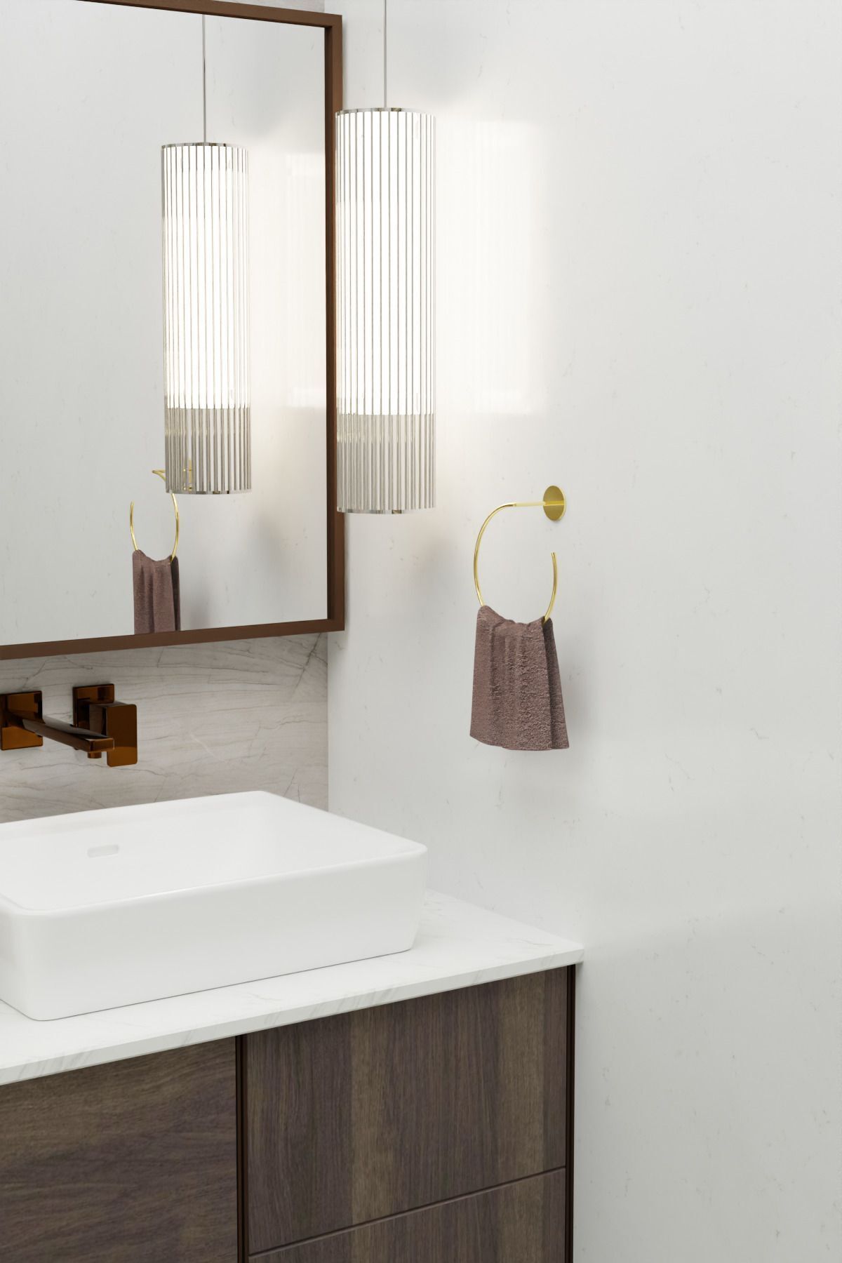 Yakamoz Yapışkanlı Gold Banyo Askısı Havluluk 15 cm Paslanmaz Metal Havlu Tutacağı, Şık Tasarım