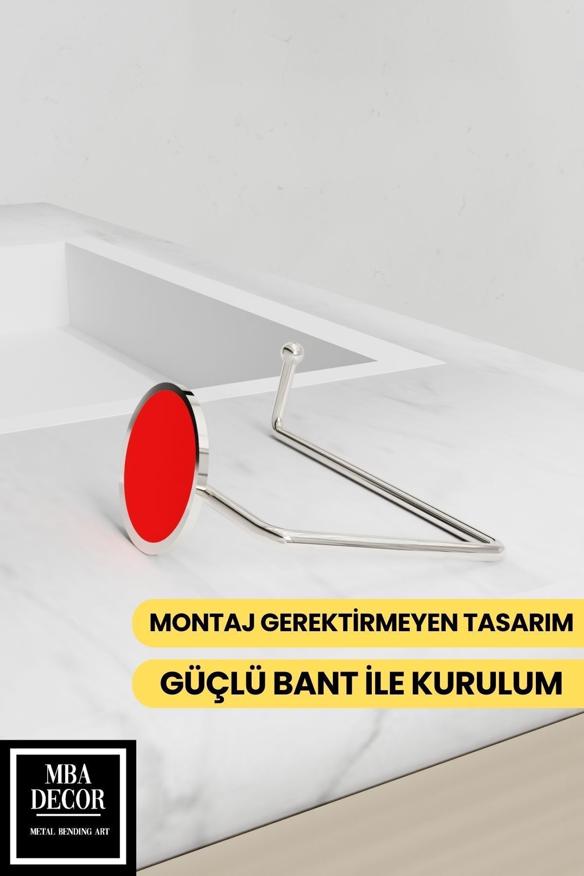 Gümüş Şıklığı ile Montaj Gerektirmeyen Tuvalet Kağıtlığı Ergonomik Tasarım Wc Kağıtlık Askısı