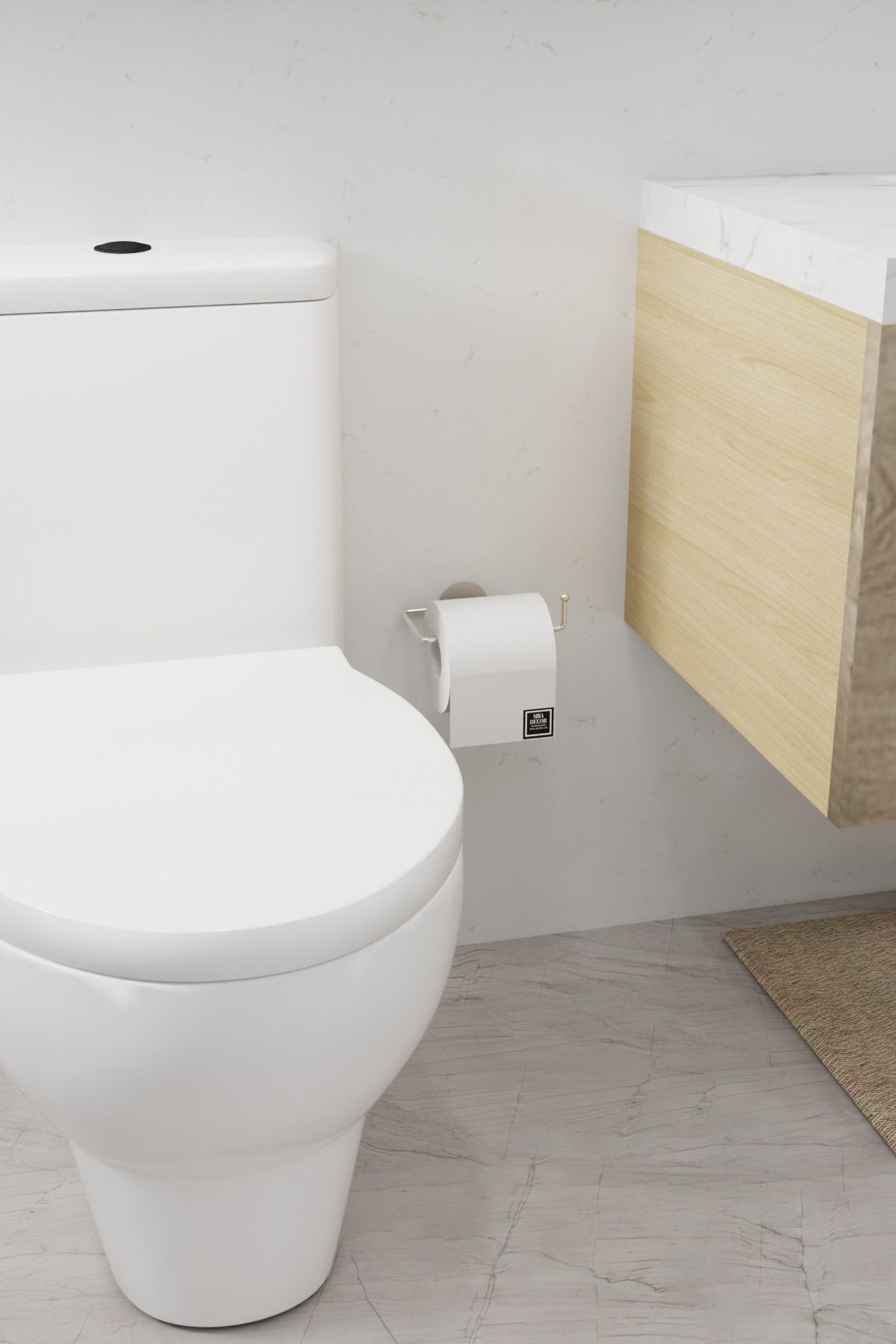 Gümüş Şıklığı ile Montaj Gerektirmeyen Tuvalet Kağıtlığı Ergonomik Tasarım Wc Kağıtlık Askısı