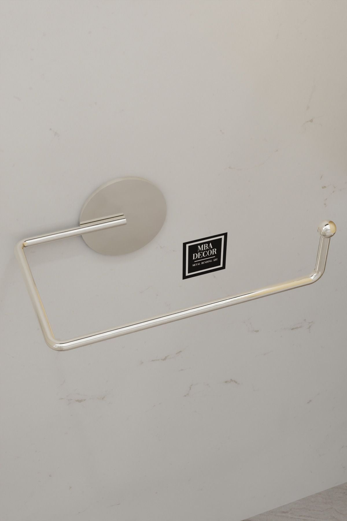 Gümüş Şıklığı ile Montaj Gerektirmeyen Tuvalet Kağıtlığı Ergonomik Tasarım Wc Kağıtlık Askısı