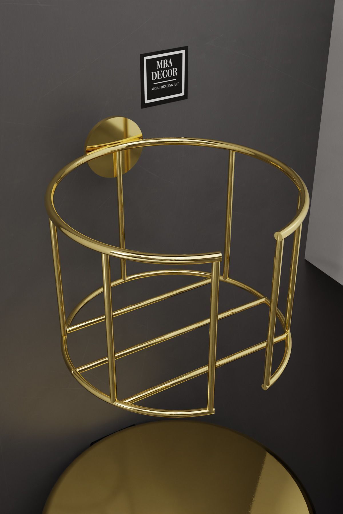 Lüksay Model Gold Montaj Gerektirmeyen Tuvalet Kağıtlığı Ergonomik Tasarım Wc Kağıtlık Askısı