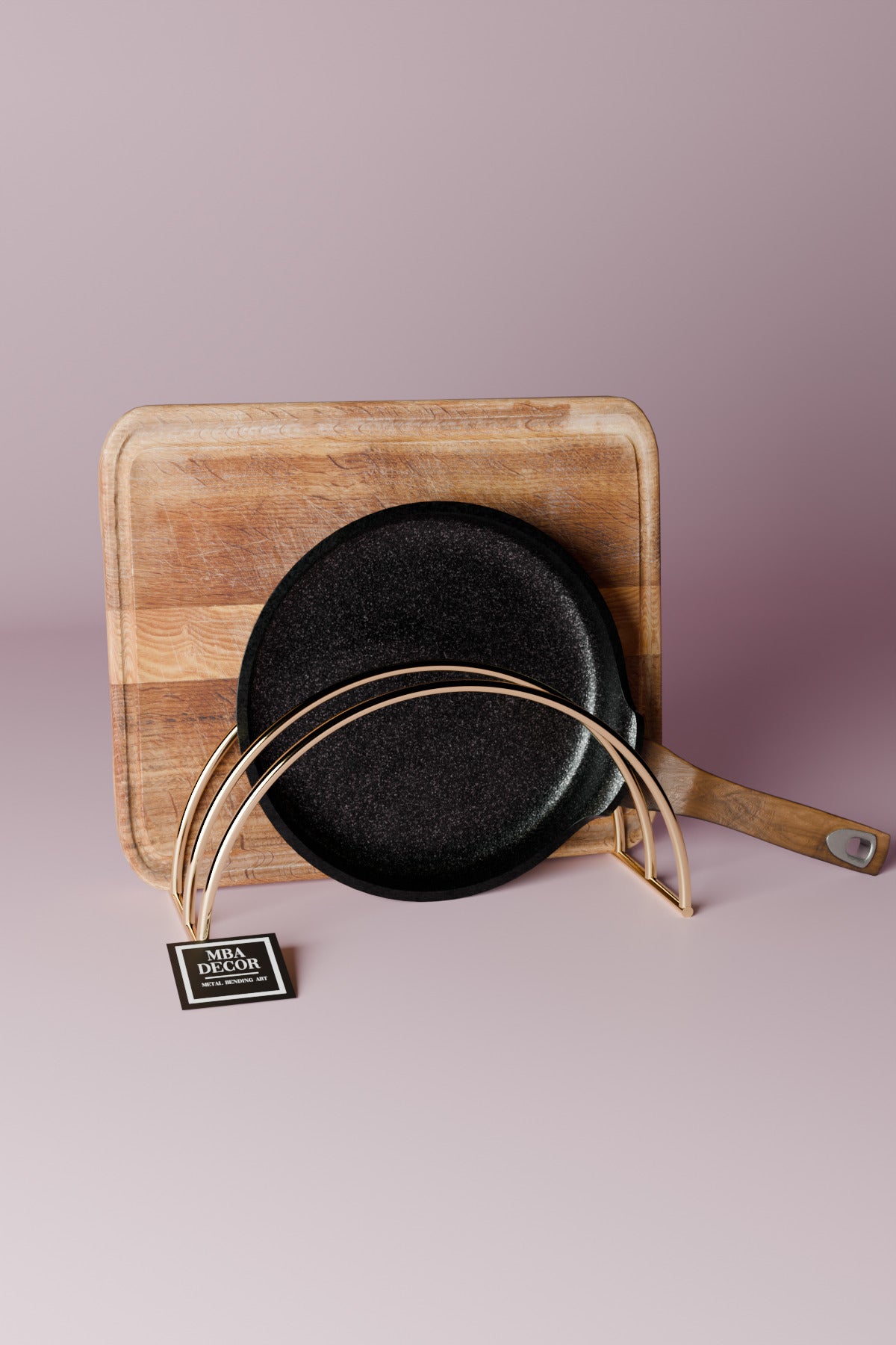 Gold Paslanmaz 3 Gözlü Tavalık Tencerelik Tabaklık – Dolap İçi Düzenleyici, Şık Mutfak Çözümü