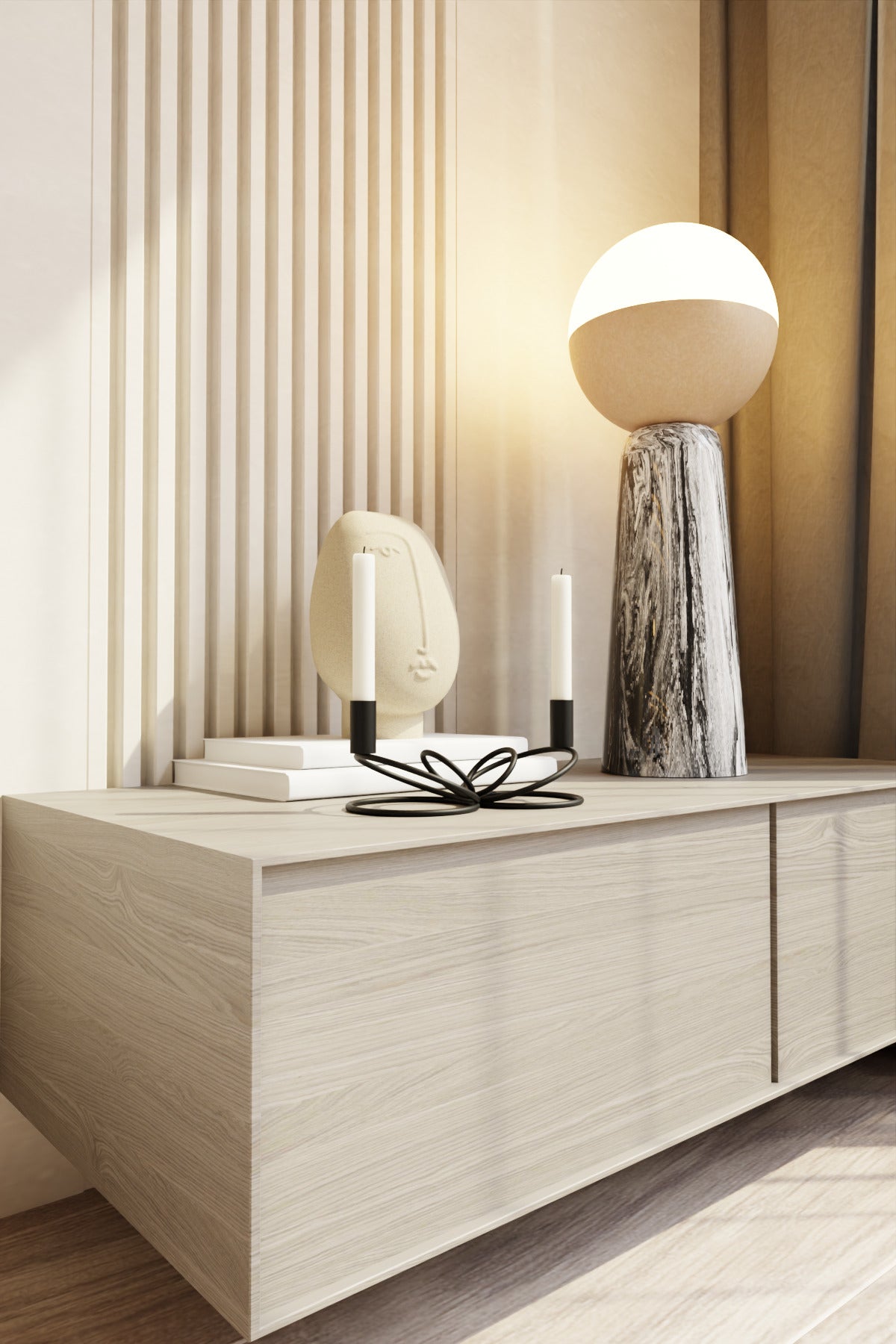 Şimal Model Modern Siyah Black Şamdan - Paslanmaz Metal Mumluk, Ev & Ofis Dekoru İçin Şık Tasarım
