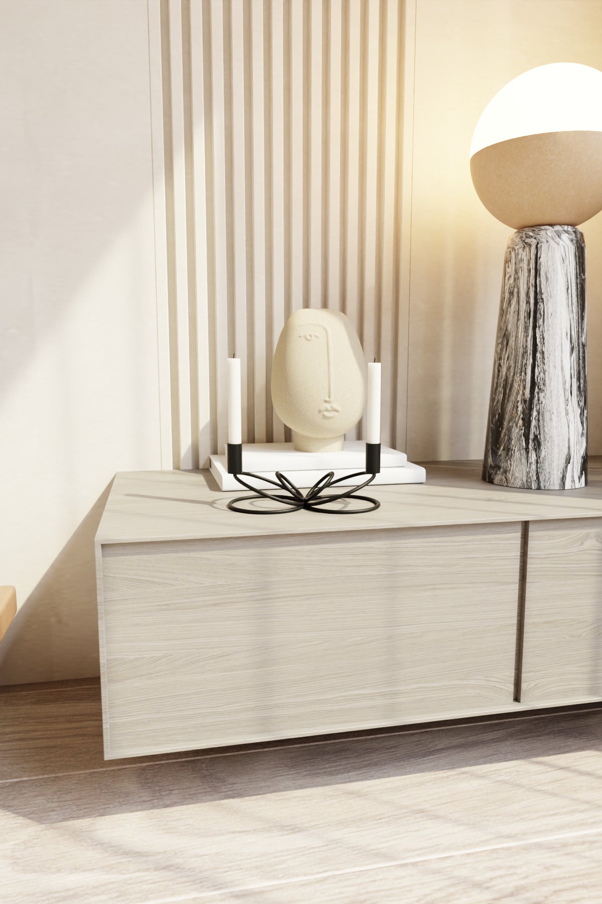 Şimal Model Modern Siyah Black Şamdan - Paslanmaz Metal Mumluk, Ev & Ofis Dekoru İçin Şık Tasarım