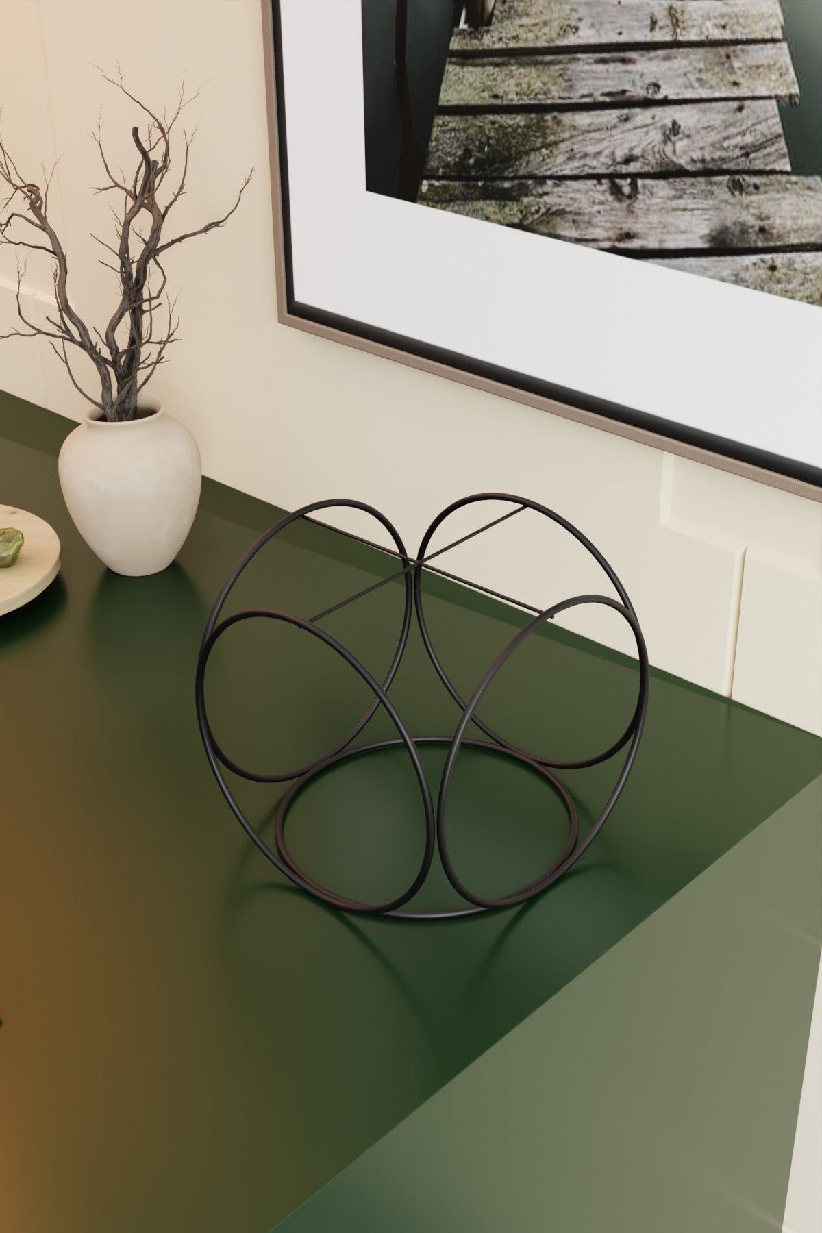 Siyah Aura Metal Kahve Yanı Sunumluk Standı Kahve, Pasta, Çerez & Tatlı Servisi İçin Şık Sunum 24 cm